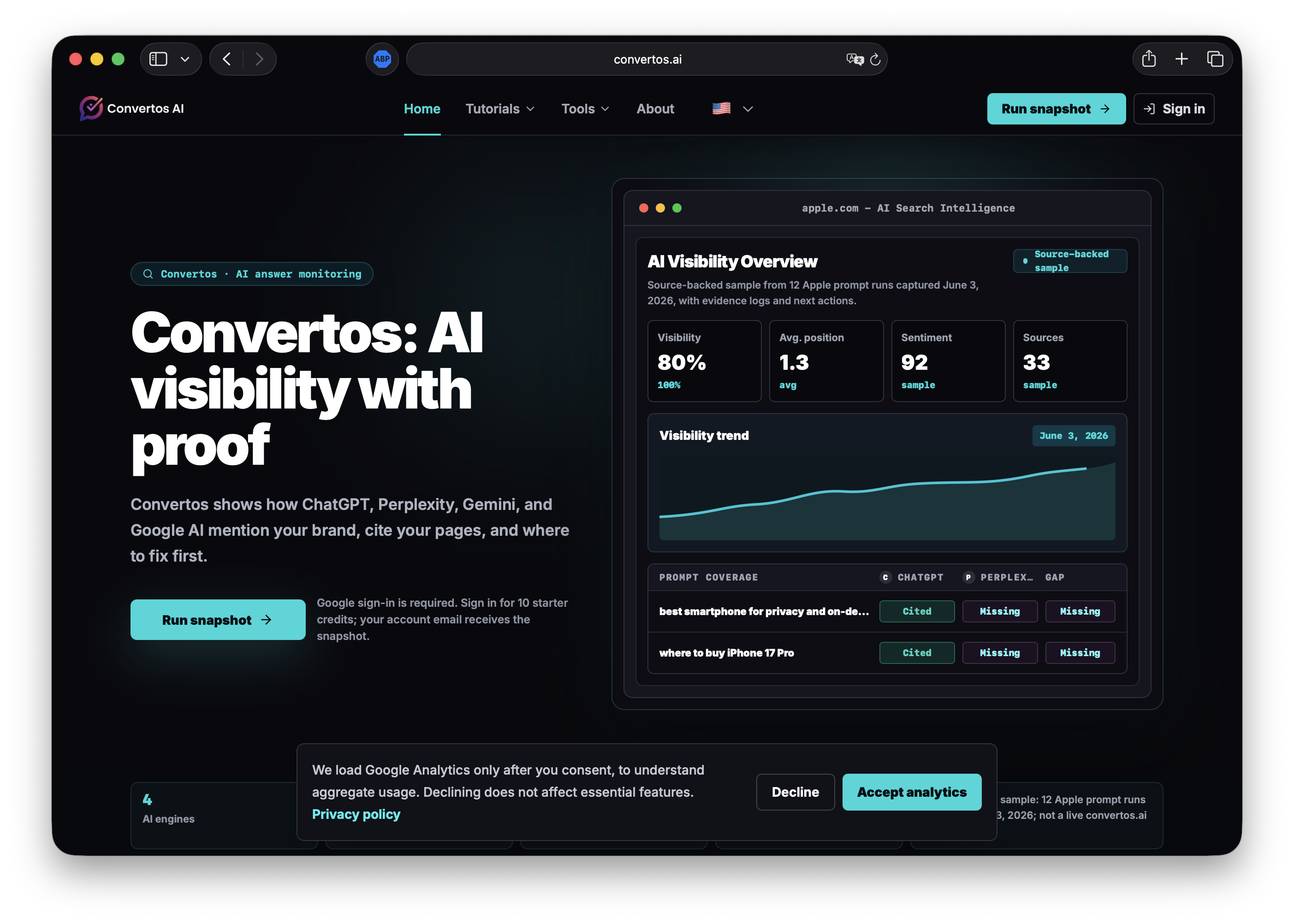 Convertos.ai official website preview
